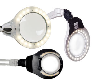 Illuminated bench magnifiers