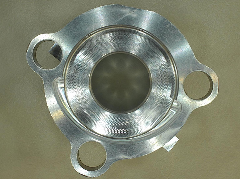 Detailed close up of precision metal part